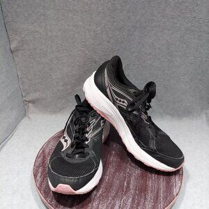 Saucony Womens Cohesion 14 Black/Pink Running Shoes Size 10